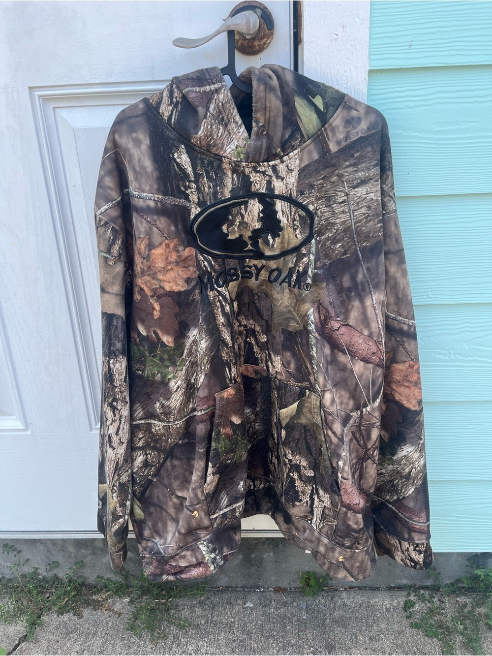 Mossy Oak Black and Camo Pullover Hoodie
